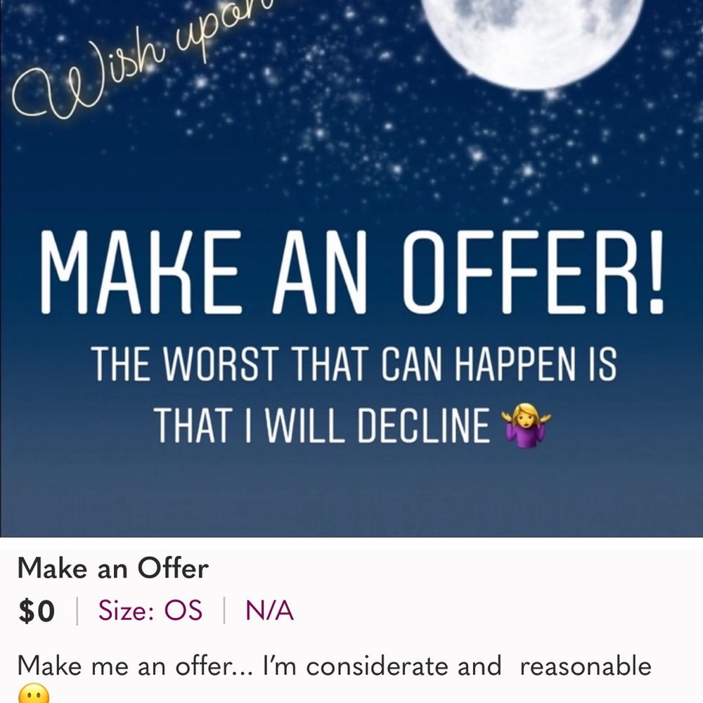Make an offer!  All reasonable offers will be considered.